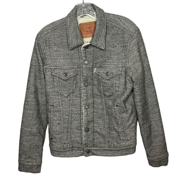 Levi’s Grey Soft Sherpa Trucker Jacket. Size Small. - Picture 1 of 11